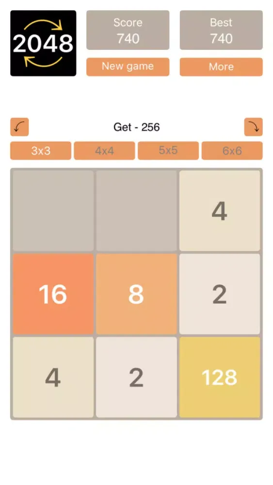 Capturas de tela do 2048 360 UNDO