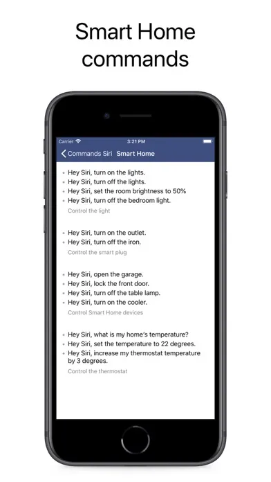 Commands for Siri স্ক্রিনশট