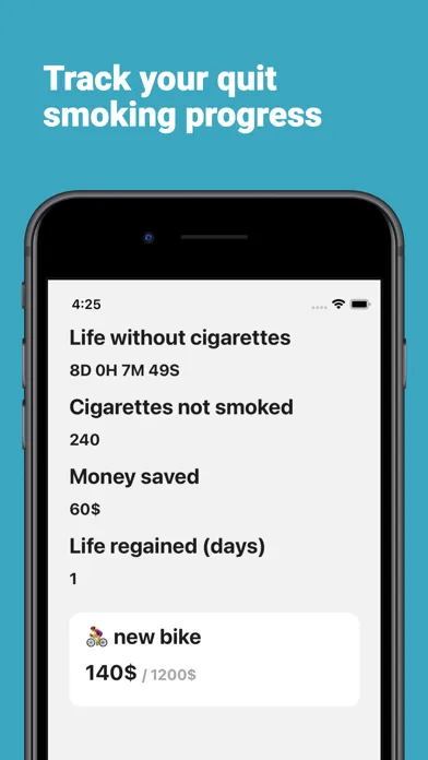 Smoke free. Quit smoking app Screenshots
