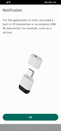 Capturas de tela do IrCode Finder Universal Remote