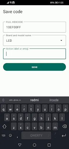 Capturas de tela do IrCode Finder Universal Remote