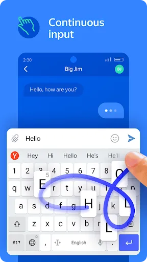 Captures d'écran de Yandex Keyboard