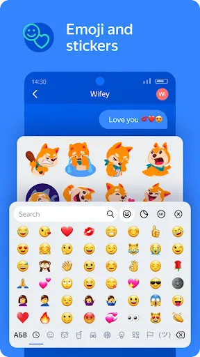 Captures d'écran de Yandex Keyboard