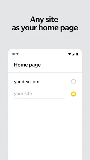 Capturas de pantalla de Yandex Start