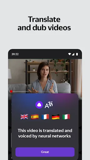 Capturas de pantalla de Yandex Start