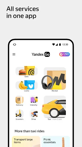 Yandex Go — taxi and delivery Screenshots