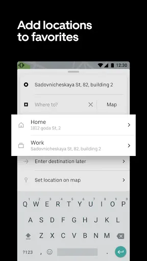 Capturas de pantalla de Uber Russia — order taxis
