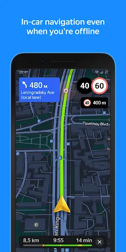 Ảnh chụp màn hình của Yandex Maps and Navigator