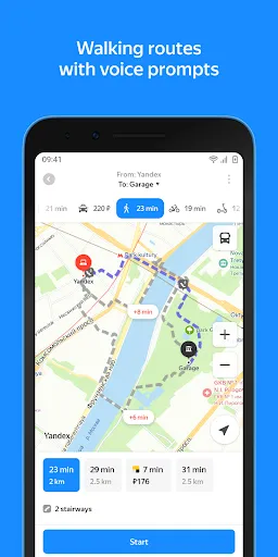 Ảnh chụp màn hình của Yandex Maps and Navigator