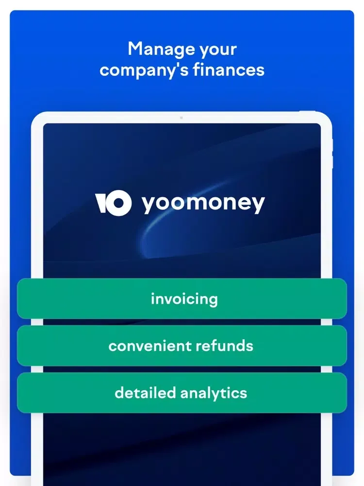 Captures d'écran de YooMoney for Business iPad 