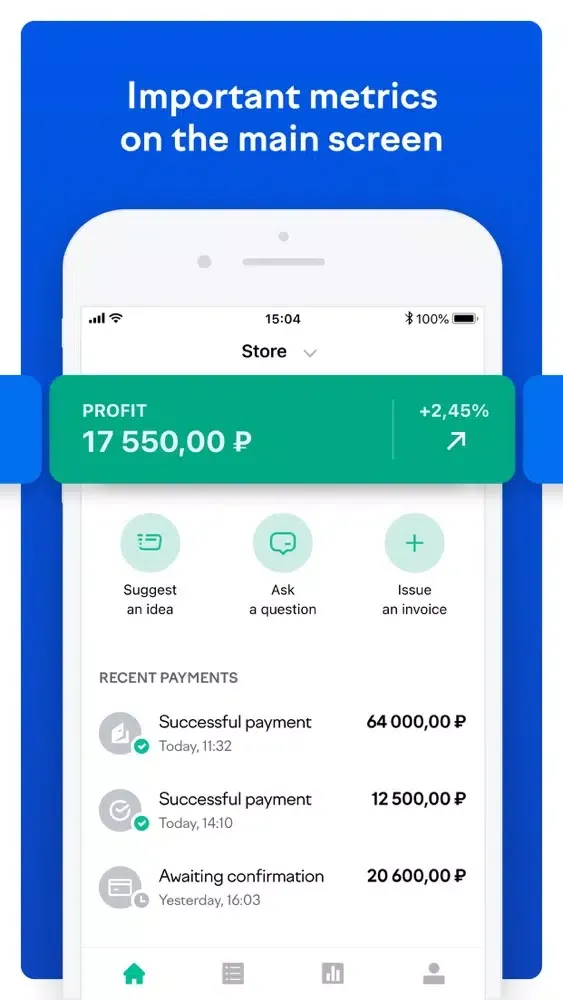 Captures d'écran de YooMoney for Business