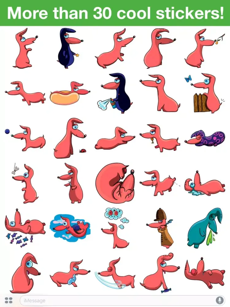 Hot Dog - Cute stickers iPad  스크린샷