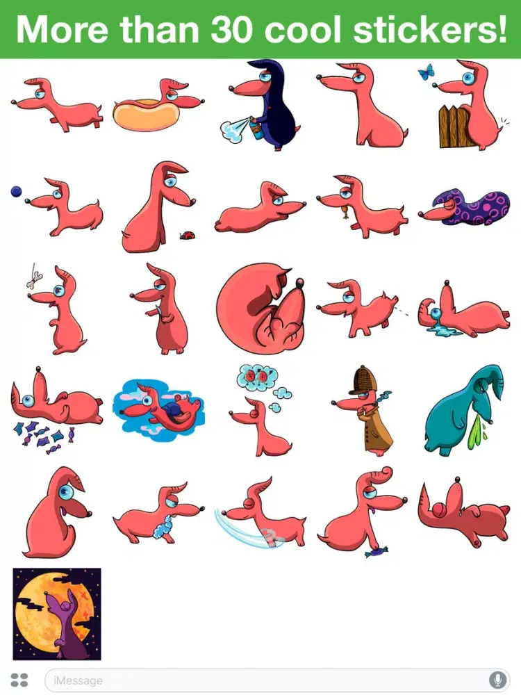 Hot Dog - Cute stickers iPad  스크린샷
