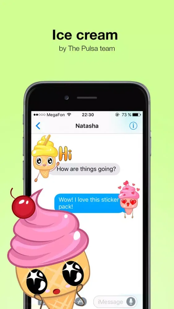 Captures d'écran de Ice cream - Very cute stickers