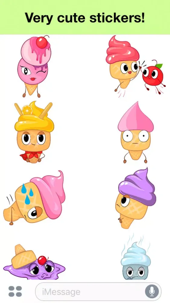 Captures d'écran de Ice cream - Very cute stickers