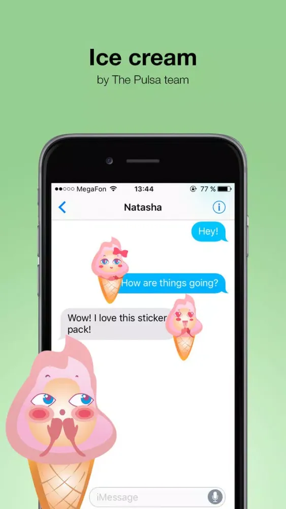 Ice cream - Cute stickers 스크린샷