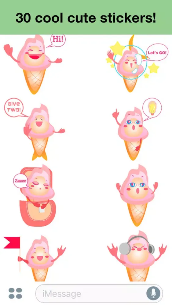 Ice cream - Cute stickers 스크린샷