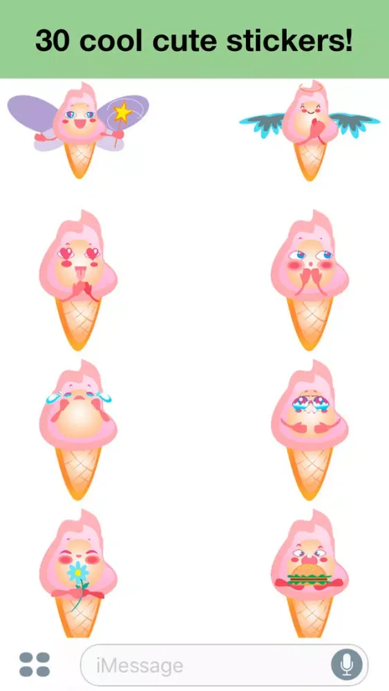 Ice cream - Cute stickers 스크린샷