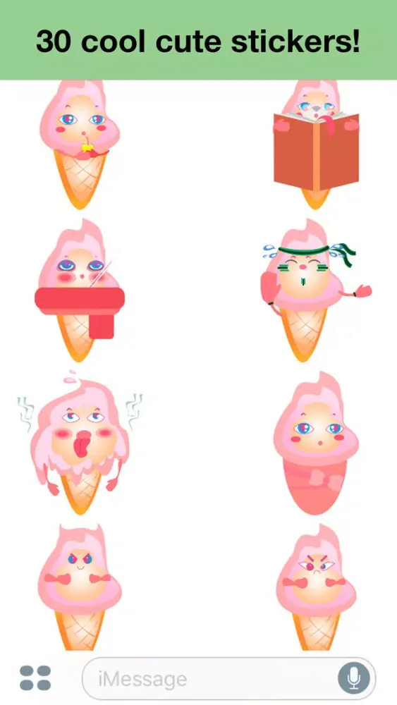 Ice cream - Cute stickers 스크린샷