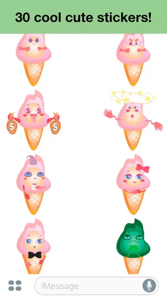 Ice cream - Cute stickers 스크린샷
