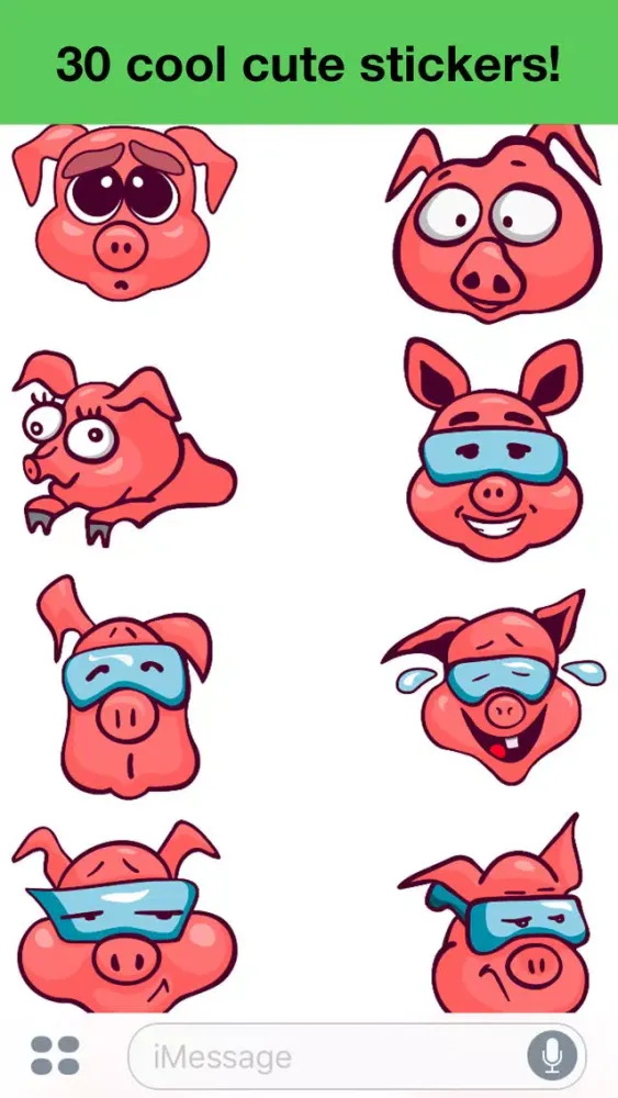 Zrzuty ekranu Pig - Cute stickers