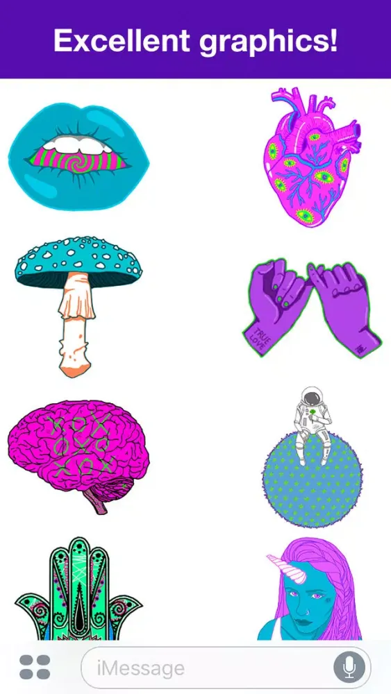 Psychedelic stickers স্ক্রিনশট
