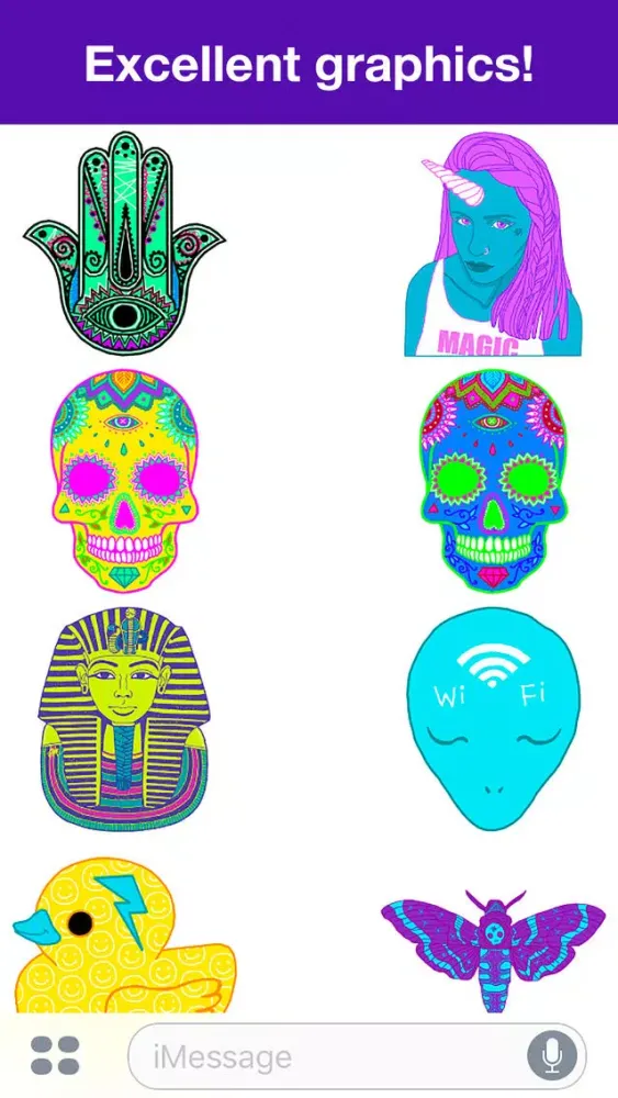 Psychedelic stickers স্ক্রিনশট