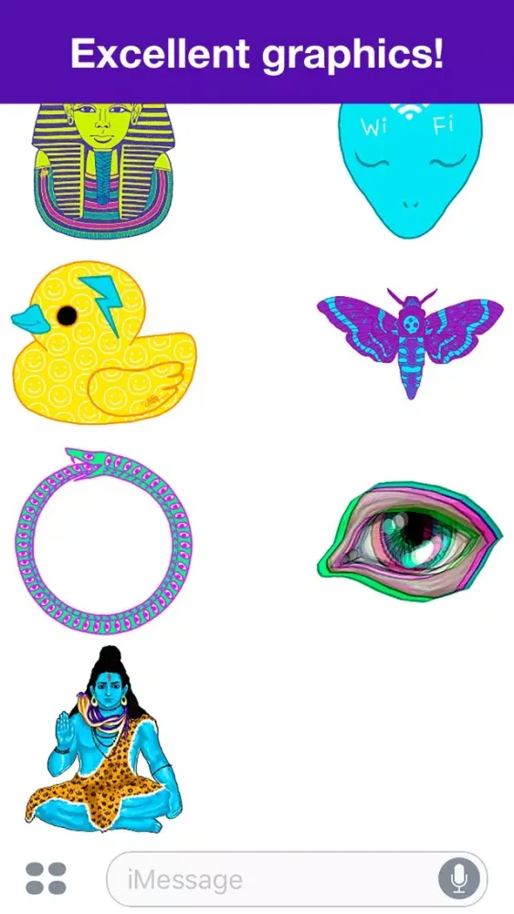 Psychedelic stickers স্ক্রিনশট
