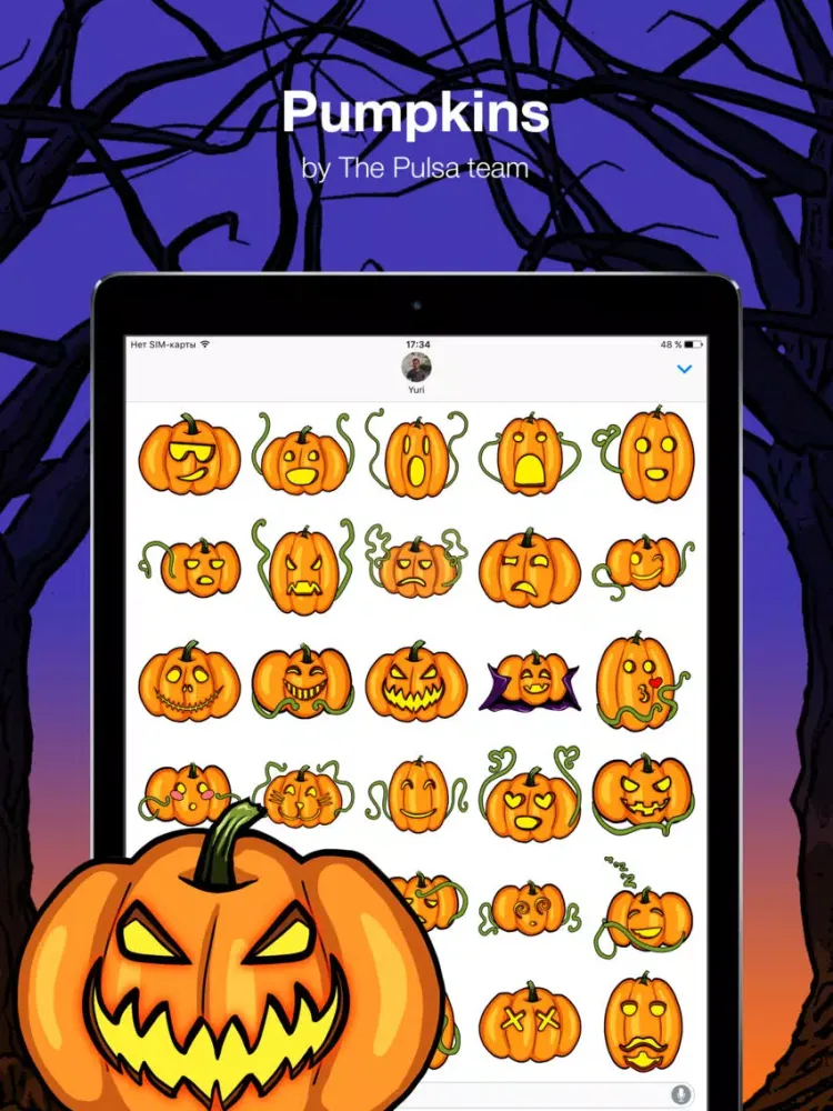 Pumpkins - Halloween stickers iPad  Ekran Görüntüleri