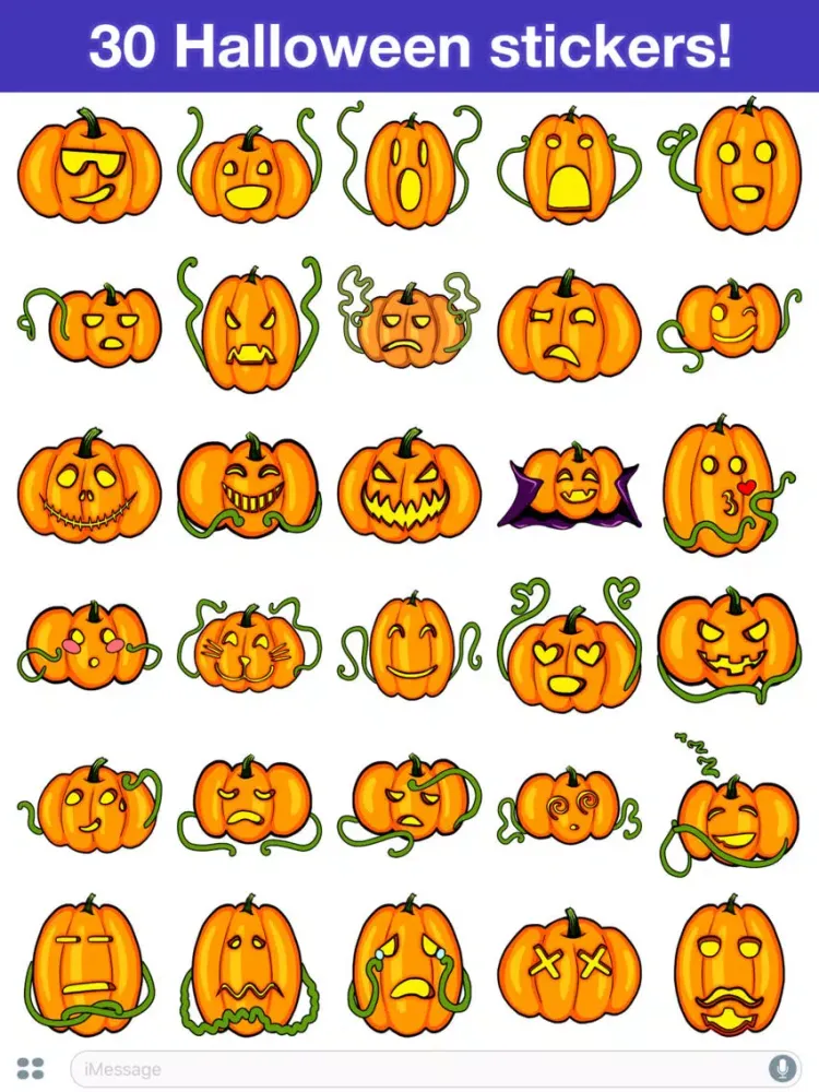 Pumpkins - Halloween stickers iPad  Ekran Görüntüleri