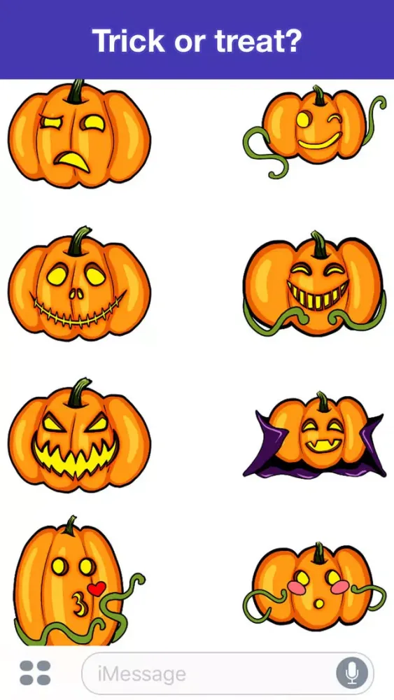 Pumpkins - Halloween stickers Ekran Görüntüleri