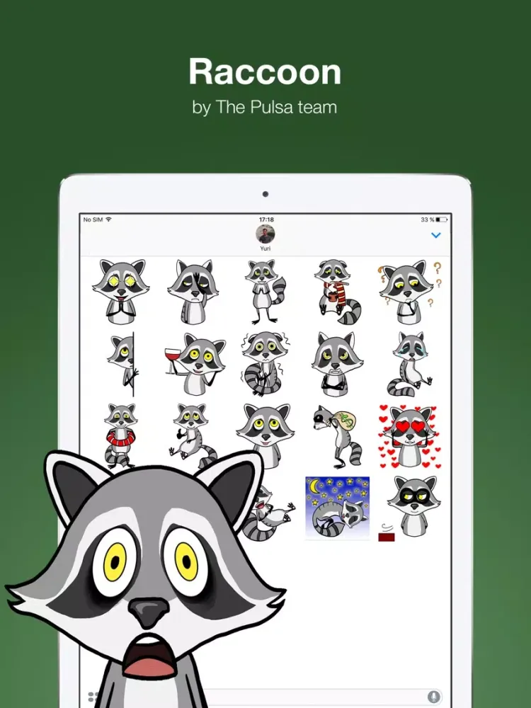 Raccoon - Animated stickers iPad  سکرین شاٹس