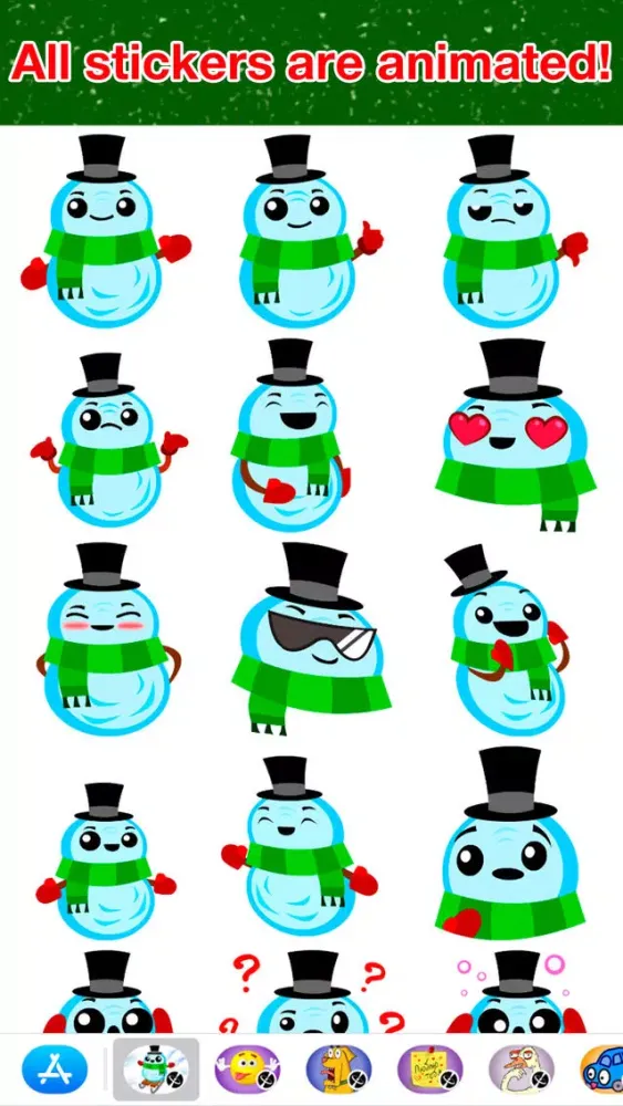 Snowman - Animated stickers应用截图