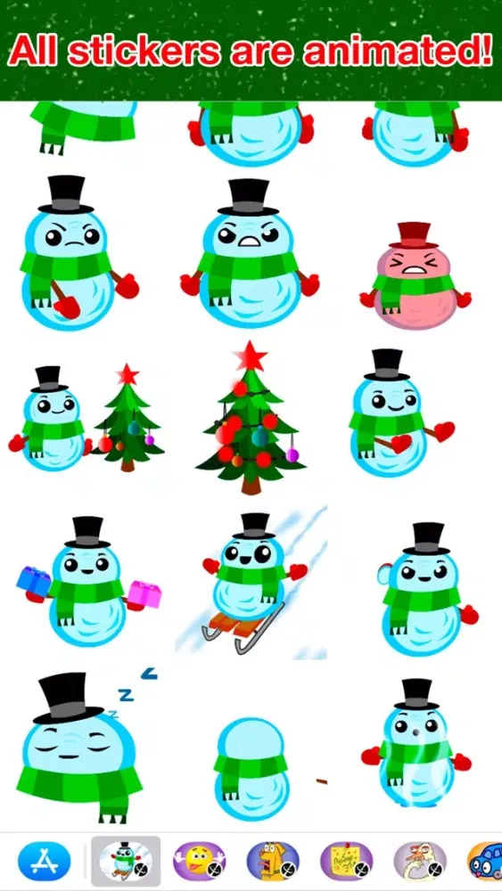Snowman - Animated stickers应用截图