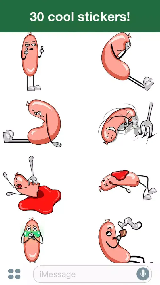 صور Hot Sausage - Cute stickers