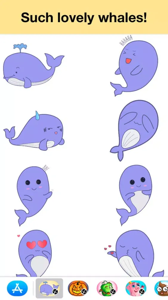 Whale - Cute stickers Screenshots