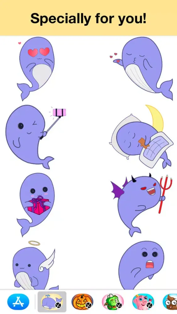 Whale - Cute stickers Screenshots