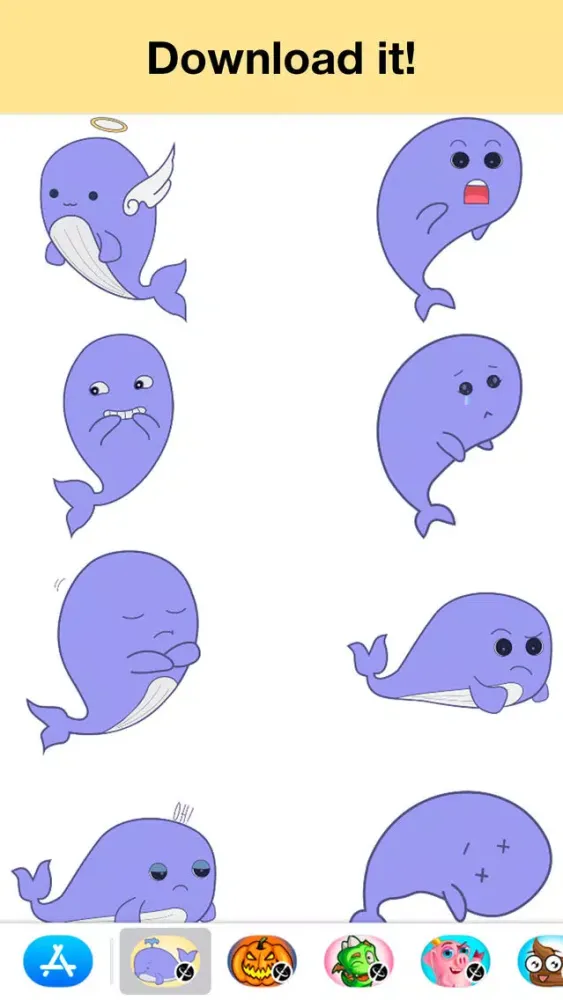 Whale - Cute stickers Screenshots