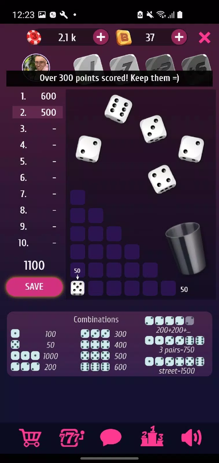 Farkle Pro - 10000 dice game的應用截圖2