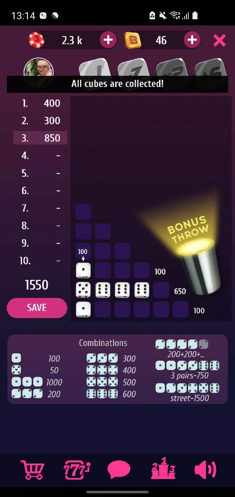 Farkle Pro - 10000 dice game的應用截圖3