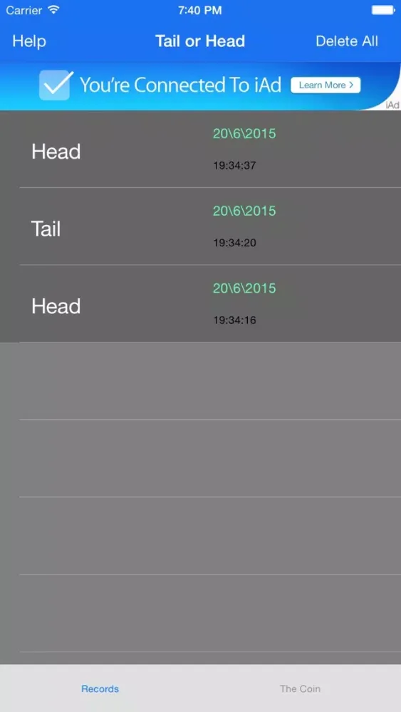 ภาพหน้าจอของ Tail Or Head