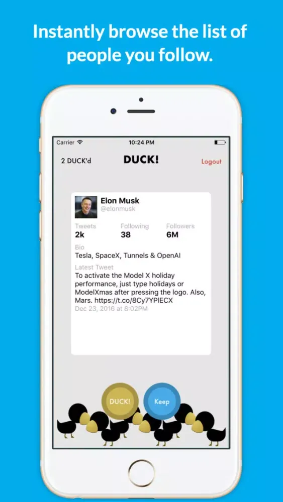 Tangkapan layar DUCK!