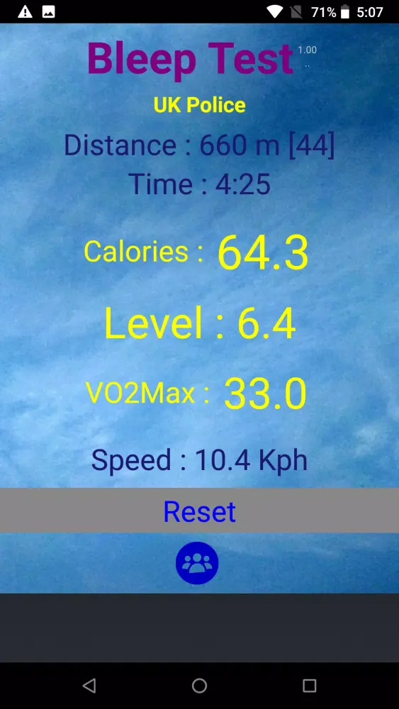 Bleep Test Screenshots