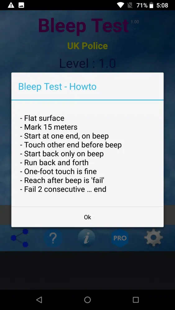 Bleep Test Screenshots