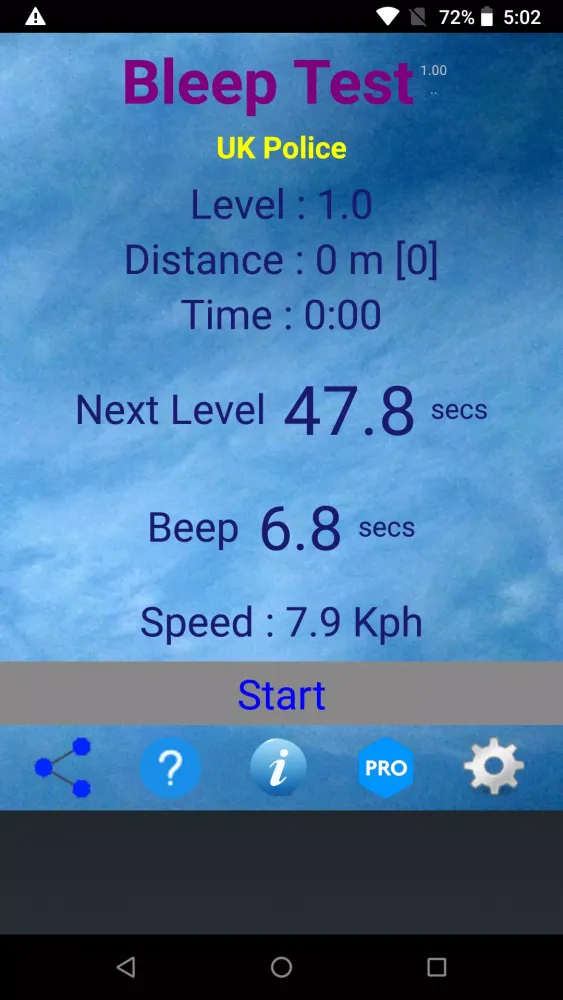 Bleep Test Screenshots