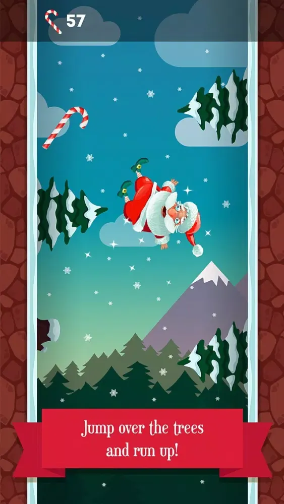 Tangkapan skrin Running Santa - Candy climb Free