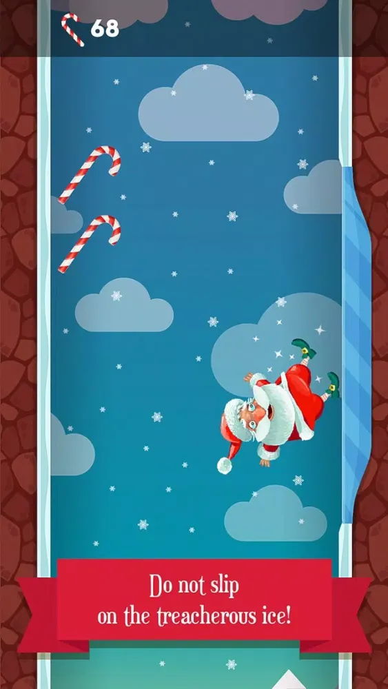 Tangkapan skrin Running Santa - Candy climb Free
