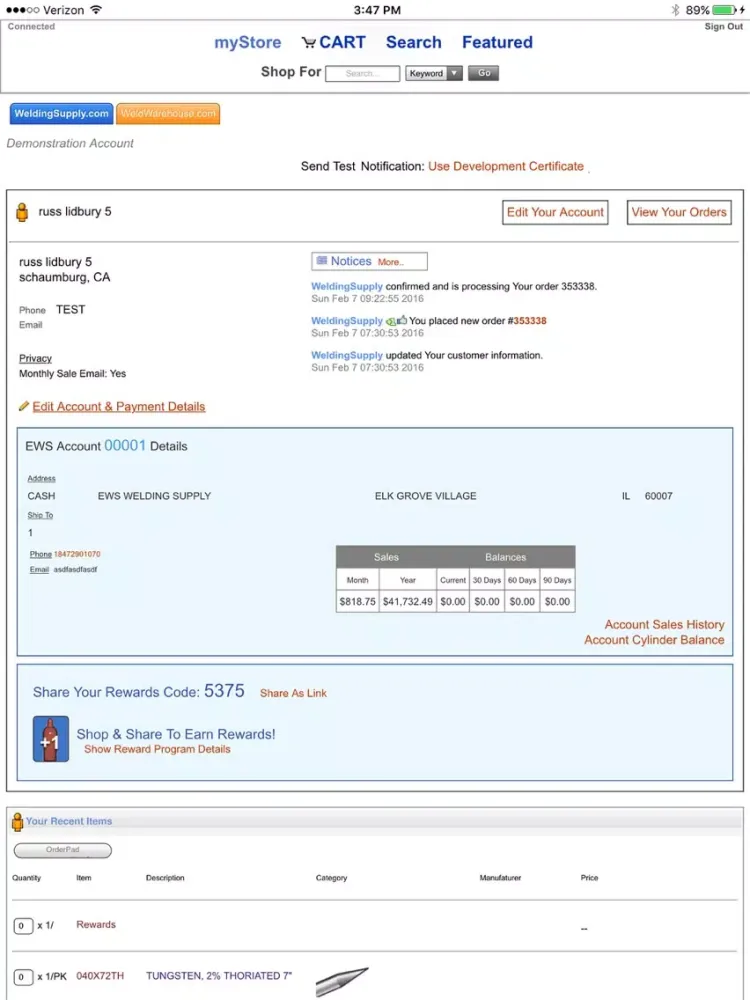 Tangkapan skrin WeldApp For Shopping By WeldingSupply.com iPad 
