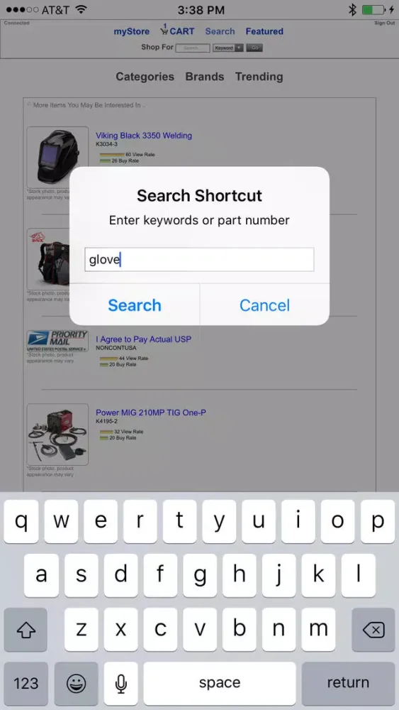 Tangkapan skrin WeldApp For Shopping By WeldingSupply.com