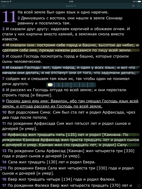 Capturas de pantalla de Аудио Библия Синодальный Перевод. Bible in Russian iPad 